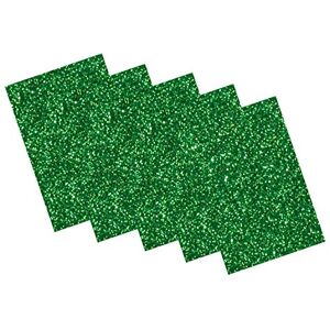 folia Gomma espansa Glitterata II, autoadesiva, su Un Lato, 5 Fogli in Verde Abete, 20 x 29 cm, Circa 2 mm di Spessore, per Decorare, Fai da Te e Creare Adesivi folia Gomma espansa Glitterata II, autoadesiva, su Un Lato, 5 Fogli in Verde Abete, 20 x 29 cm, Circa 2 mm di Spessore, per Decorare, Fai da Te e Creare Adesivi