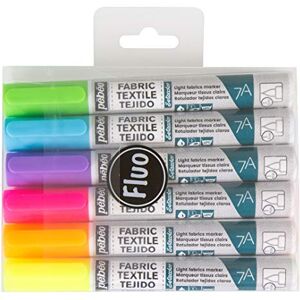 Set di Marcatori Tessili Pébéo Fluo 6 Colori - Marcatori per Tessuti Set di Marcatori Tessili Pébéo Fluo 6 Colori - Marcatori per Tessuti