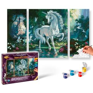 Schipper Numeri Unicorno nella Foresta Incantata Quadri per Adulti Include Pennello e Colori Acrilici, Trittico, 50 x 80 cm, Mittel 602100538 Schipper Numeri Unicorno nella Foresta Incantata Quadri per Adulti Include Pennello e Colori Acrilici, Trittico, 50 x 80 cm, Mittel 602100538