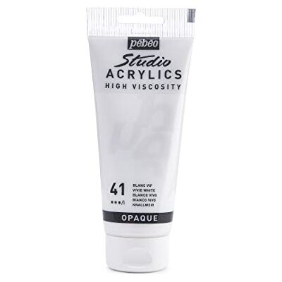 PEBEO Studio Acrylics Fine, 831-041, Vernice acrilica, Bianco brillante, 100 ml PEBEO Studio Acrylics Fine, 831-041, Vernice acrilica, Bianco brillante, 100 ml