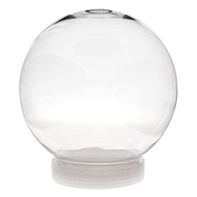 Creative Globo d'acqua da 130 mm, in plastica trasparente con tappo a vite, perfetto per fai da te e personalizzazione Creative Globo d'acqua da 130 mm, in plastica trasparente con tappo a vite, perfetto per fai da te e personalizzazione