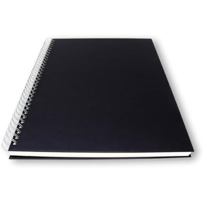 ArtWay Studio Blocco da disegno formato A3, rilegatura a spirale, formato A3, formato verticale, 60 faccie/30 pagine di carta multimediale da 240 g/m², copertina rigida, colore: nero ArtWay Studio Blocco da disegno formato A3, rilegatura a spirale, formato A3, formato verticale, 60 faccie/30 pagine di carta multimediale da 240 g/m², copertina rigida, colore: nero