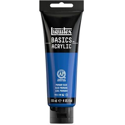 Liquitex Basics Acrylic, 1046420, Colore Acrilico, Blu Primario, 118 Ml (Confezione Da 1) Liquitex Basics Acrylic, 1046420, Colore Acrilico, Blu Primario, 118 Ml (Confezione Da 1)