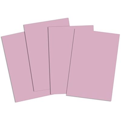 House of Card & Paper , cartoncino colorato in formato A2, 220 g/m²,colore: rosa pastello (confezione da 50 fogli) House of Card & Paper , cartoncino colorato in formato A2, 220 g/m²,colore: rosa pastello (confezione da 50 fogli)