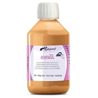 H Dupont ARASILK colore su seta Beige seppiato N°862 Flacone da 250 ml- colori pigmentati di qualità superiore Ideale per principianti H Dupont ARASILK colore su seta Beige seppiato N°862 Flacone da 250 ml- colori pigmentati di qualità superiore Ideale per principianti