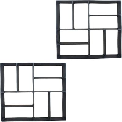 Relaxdays Stampo per pavimentazione, Set da 2, 40 x 40 cm, Pietre da Giardino, calcestruzzo, PP Relaxdays Stampo per pavimentazione, Set da 2, 40 x 40 cm, Pietre da Giardino, calcestruzzo, PP