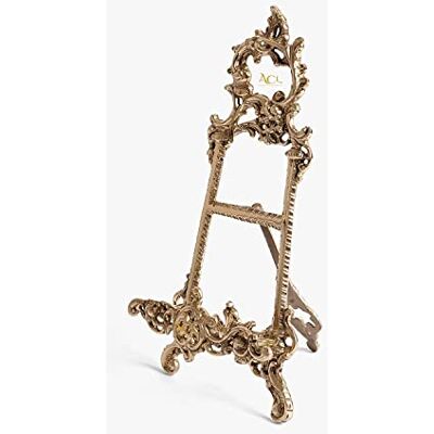 Assorted Collections ACL Espositori da cavalletto in ottone, versatile e pratico strumento per artisti, piattaforma stabile per art deco, quadri, piastre decorative, insegne nuziali, schizzi e opere d'arte, 40,6 cm Assorted Collections ACL Espositori da cavalletto in ottone, versatile e pratico strumento per artisti, piattaforma stabile per art deco, quadri, piastre decorative, insegne nuziali, schizzi e opere d'arte, 40,6 cm