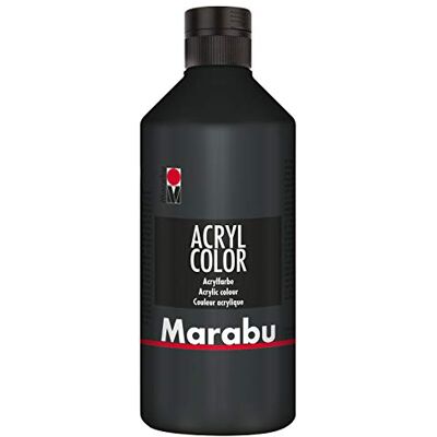 Marabu Acrylcolor, 500 ml, Nero Marabu Acrylcolor, 500 ml, Nero