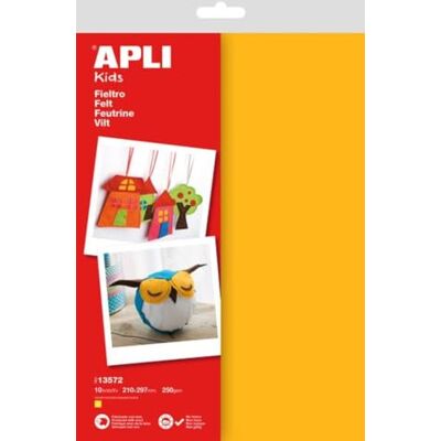 APLI Kids APLI Feltro giallo A4 10 fogli A4 giallo APLI Kids APLI Feltro giallo A4 10 fogli A4 giallo