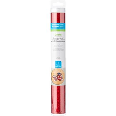 Cricut permanente vinile olografico art deco Vero rosso 30,5 cm x 1,2 m 12"x 48" Rotolo di vinile auto adesivo Per l'uso con tutte le macchine da taglio, Cricut permanente vinile olografico art deco Vero rosso 30,5 cm x 1,2 m 12"x 48" Rotolo di vinile auto adesivo Per l'uso con tutte le macchine da taglio,