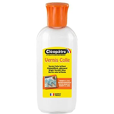 Cléopâtre CLEOPATRE Smalto trasparente lucido 100 g, asciugatura rapida, senza solventi, tutti i supporti, per il tempo libero, pittura a diamante, tovaglioli, fabbricazione francese Cléopâtre CLEOPATRE Smalto trasparente lucido 100 g, asciugatura rapida, senza solventi, tutti i supporti, per il tempo libero, pittura a diamante, tovaglioli, fabbricazione francese