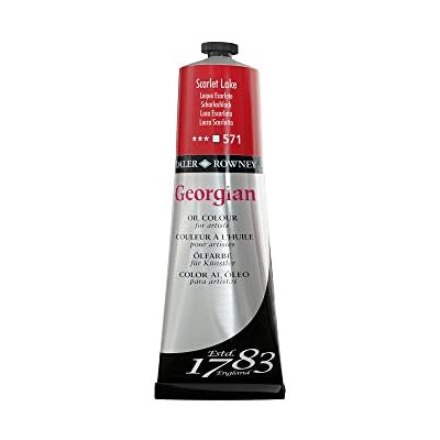 Daler Rowney Georgian Pittura ad olio Colori magnifici 225 ml Rosso scarlatto Daler Rowney Georgian Pittura ad olio Colori magnifici 225 ml Rosso scarlatto