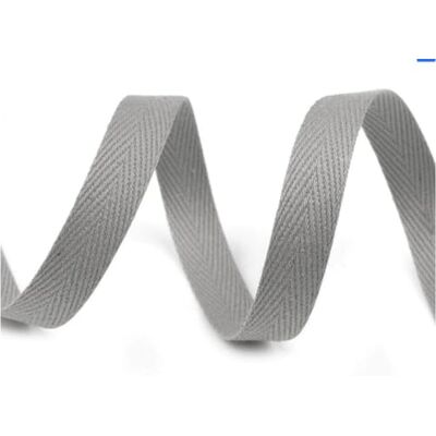 cyclingcolors Nastro in twill di cotone larghezza 10mm x lunghezza 50m, grigio chiaro cyclingcolors Nastro in twill di cotone larghezza 10mm x lunghezza 50m, grigio chiaro