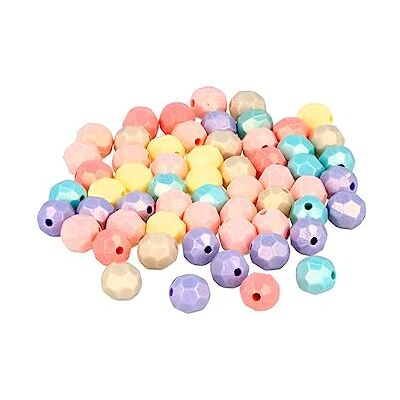 INNSPIRO Perline in plastica sfaccettate assortimento colori pastello 8 mm. diam. Int:1,2 mm. 750 u. Barattolo INNSPIRO Perline in plastica sfaccettate assortimento colori pastello 8 mm. diam. Int:1,2 mm. 750 u. Barattolo