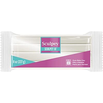Sculpey III®, argilla polimerica per forno a forno, argento, non tossico, 8 oz, ideale per modellare Sculpey III®, argilla polimerica per forno a forno, argento, non tossico, 8 oz, ideale per modellare