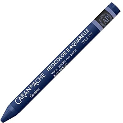 Caran d'Ache NEOCOLOR II 139 INDIGOBLAU/INDIGO BLUE () / Pastelle 10 pezzi (1 pezzo) / in cera acquerellabile/per carta, cartone, vetro, legno, pelle e pietra Caran d'Ache NEOCOLOR II 139 INDIGOBLAU/INDIGO BLUE () / Pastelle 10 pezzi (1 pezzo) / in cera acquerellabile/per carta, cartone, vetro, legno, pelle e pietra