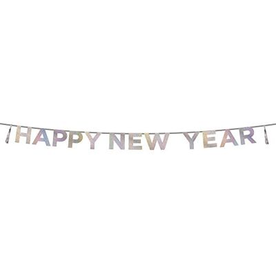 Talking Tables Dillo con Glitter Glitter Iridescente Happy New Year 3 m per Capodanno, Talking Tables Dillo con Glitter Glitter Iridescente Happy New Year 3 m per Capodanno,