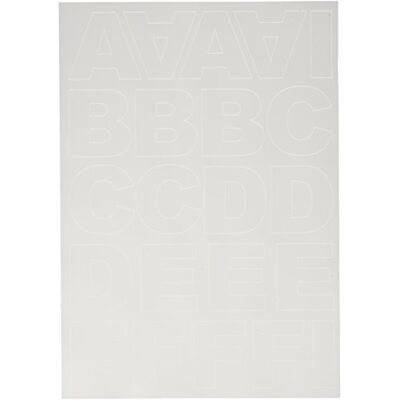 Rayher Lettere, Autoadesive, Stampatello Maiuscolo, 5 cm, A4, 4 Fogli, Bianco Rayher Lettere, Autoadesive, Stampatello Maiuscolo, 5 cm, A4, 4 Fogli, Bianco