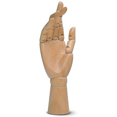 Honsell Modellino a Mano Maschile a Destra, 28 cm, in Legno Duro Chiaro, Superficie levigata e lucidata, Multicolore Honsell Modellino a Mano Maschile a Destra, 28 cm, in Legno Duro Chiaro, Superficie levigata e lucidata, Multicolore