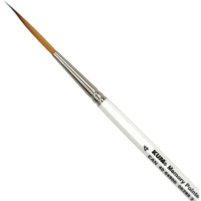 KUM Pennello per acquerello Memory Point a lama rotonda misura 4 Pennelli per artisti, materiale artistico per la pittura ad acquerello e watercolor KUM Pennello per acquerello Memory Point a lama rotonda misura 4 Pennelli per artisti, materiale artistico per la pittura ad acquerello e watercolor