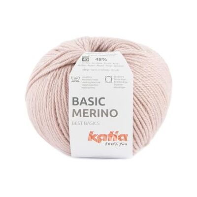 Katıa BASIC MERINO di in gomitoli da 50 grammi e 120 metri (91 Rosa perlata) Katıa BASIC MERINO di in gomitoli da 50 grammi e 120 metri (91 Rosa perlata)