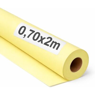 OFITURIA Papel Kraft Giallo Pastello Rollo 0,70x2m 3 Rotoli Carta da pacchi e carta da regalo, carta da imballaggio per spedizioni e fai-da-te, resistente e facile da tagliare OFITURIA Papel Kraft Giallo Pastello Rollo 0,70x2m 3 Rotoli Carta da pacchi e carta da regalo, carta da imballaggio per spedizioni e fai-da-te, resistente e facile da tagliare