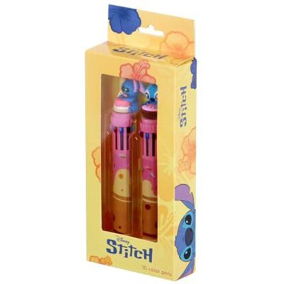 Disney Lilo e Stitch Mix-Confezione di 2 Penne 10 Colori, Giallo, 9,5 x 23 cm Disney Lilo e Stitch Mix-Confezione di 2 Penne 10 Colori, Giallo, 9,5 x 23 cm