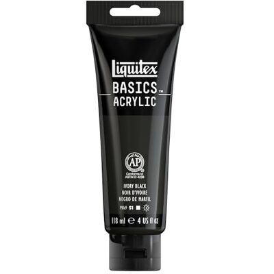 Liquitex Basics Acrylic, 1046244, Colore Acrilico, Nero D' Avorio, 118 Ml (Confezione Da 1) Liquitex Basics Acrylic, 1046244, Colore Acrilico, Nero D' Avorio, 118 Ml (Confezione Da 1)
