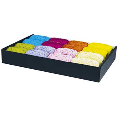 Clairefontaine vassoio da 16 rafia sintetiche nastro per regali Colori assortiti: avorio, giallo, Arancione, rosa, Blu, verde MISURE: 20mx13mm confezionamento regali Clairefontaine vassoio da 16 rafia sintetiche nastro per regali Colori assortiti: avorio, giallo, Arancione, rosa, Blu, verde MISURE: 20mx13mm confezionamento regali