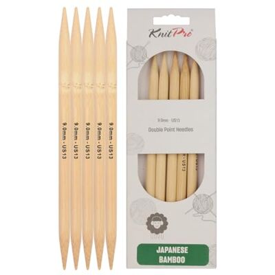 KnitPro - Bamboo Strumpstickor 20 cm 9 mm US13 - 20 cm - 9 mm US13 - Ferri da maglia KnitPro - Bamboo Strumpstickor 20 cm 9 mm US13 - 20 cm - 9 mm US13 - Ferri da maglia