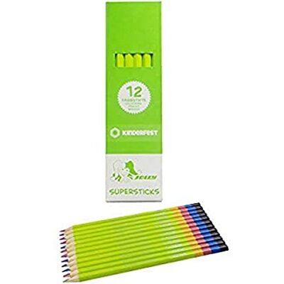 JOLLY Superstick Rainbow, matite colorate, 4 colori in una penna, rosa, viola, blu, giallo, resistente ai bambini e infrangibili, non tossici, 12 penne JOLLY Superstick Rainbow, matite colorate, 4 colori in una penna, rosa, viola, blu, giallo, resistente ai bambini e infrangibili, non tossici, 12 penne