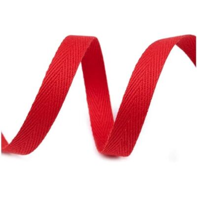 cyclingcolors Nastro in twill di cotone larghezza 12mm x lunghezza 50m, rosso cyclingcolors Nastro in twill di cotone larghezza 12mm x lunghezza 50m, rosso