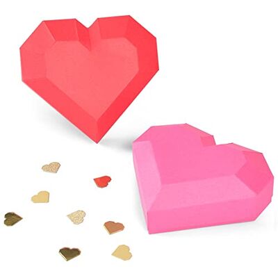 Sizzix Set di fustelle Thinlits, confezione da 6 pezzi con motivo geometrico a forma di cuore di Kath Breen Sizzix Set di fustelle Thinlits, confezione da 6 pezzi con motivo geometrico a forma di cuore di Kath Breen