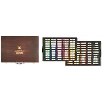 Mungyo MPHM-100W Gallery Artists' Handmade Soft Pastels, set di 100 pastelli di qualità artistica arrotolati a mano in una scatola di legno, consistenza morbida Mungyo MPHM-100W Gallery Artists' Handmade Soft Pastels, set di 100 pastelli di qualità artistica arrotolati a mano in una scatola di legno, consistenza morbida