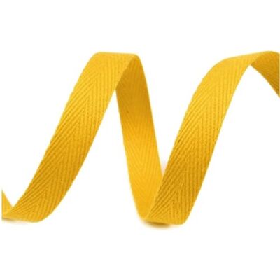 cyclingcolors Nastro in twill di cotone larghezza 10mm x lunghezza 50m, giallo cyclingcolors Nastro in twill di cotone larghezza 10mm x lunghezza 50m, giallo
