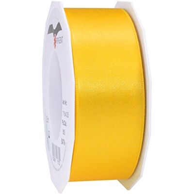 PRÄSENT CE Pattberg 40 Millimetri 25 m Nastro di Raso Double Face, di Colore Giallo PRÄSENT CE Pattberg 40 Millimetri 25 m Nastro di Raso Double Face, di Colore Giallo