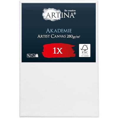 Artina Tela per Dipingere 100% Cotone Telaio in Legno Certificato FSC® 40x60cm bianca non si deforma canvas tele per pittura pittori grandi colori acrilici rettangolare acrilico Akademie Artina Tela per Dipingere 100% Cotone Telaio in Legno Certificato FSC® 40x60cm bianca non si deforma canvas tele per pittura pittori grandi colori acrilici rettangolare acrilico Akademie