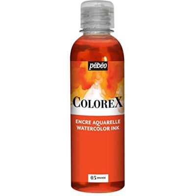 Pebeo Colorex Wassertinte - Inchiostro acquerello, Arancione, 250 ml Pebeo Colorex Wassertinte - Inchiostro acquerello, Arancione, 250 ml
