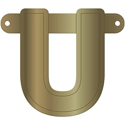 Folat Banner Letter U: oro metallizzato Folat Banner Letter U: oro metallizzato