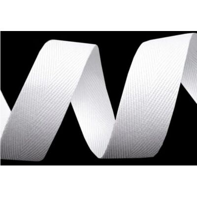 cyclingcolors Nastro in twill di cotone larghezza 20mm x lunghezza 50m, bianco cyclingcolors Nastro in twill di cotone larghezza 20mm x lunghezza 50m, bianco