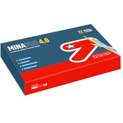 Seven Pastelli Scuola Minapro 4.0, Scatola da 72, CONTENUTO: 36 colori classici, 6 colori fluo, 12 colori metallizzati, 18 colori pastello Seven Pastelli Scuola Minapro 4.0, Scatola da 72, CONTENUTO: 36 colori classici, 6 colori fluo, 12 colori metallizzati, 18 colori pastello