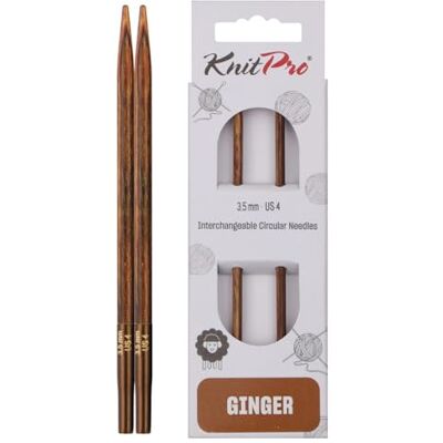 KnitPro Ginger Punte intercambiabili 5" (13 cm), 3,5 mm KnitPro Ginger Punte intercambiabili 5" (13 cm), 3,5 mm