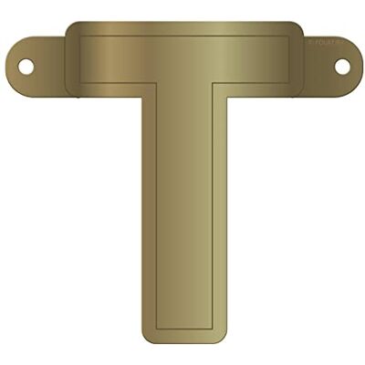 Folat Banner Letter T: oro metallizzato Folat Banner Letter T: oro metallizzato