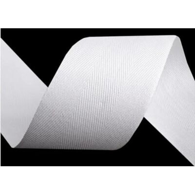 cyclingcolors Nastro in twill di cotone larghezza 40mm x lunghezza 50m, bianco cyclingcolors Nastro in twill di cotone larghezza 40mm x lunghezza 50m, bianco