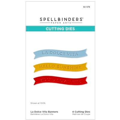 Spellbinders Hero Arts La Dolce Vita Banners Fustelle incise, dalla collezione La Dolce Vita Spellbinders Hero Arts La Dolce Vita Banners Fustelle incise, dalla collezione La Dolce Vita