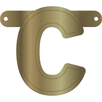 Folat Banner Letter C: oro metallizzato Folat Banner Letter C: oro metallizzato
