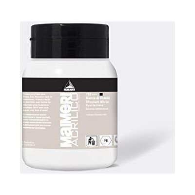 Maimeri ACRILICO 500 ml, Feine Künstleracrylfarbe, Farbton Titanweiß Maimeri ACRILICO 500 ml, Feine Künstleracrylfarbe, Farbton Titanweiß