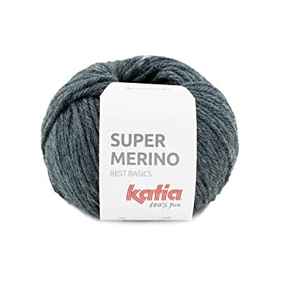 Katia Super Merino di in gomitoli da 100 g e 125 metri, colore grigio merengo 11 Katia Super Merino di in gomitoli da 100 g e 125 metri, colore grigio merengo 11
