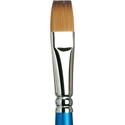 Winsor & Newton Cotman WN5305014, Pennello, Legno, Nr. 14 13,5 mm, Flach Pinsel, langer Stiel, Blu Winsor & Newton Cotman WN5305014, Pennello, Legno, Nr. 14 13,5 mm, Flach Pinsel, langer Stiel, Blu