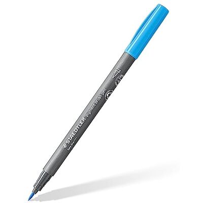 Staedtler Pigment Arts 371-30 Penna a pennello, confezione da 10, colore: Azzurro Staedtler Pigment Arts 371-30 Penna a pennello, confezione da 10, colore: Azzurro